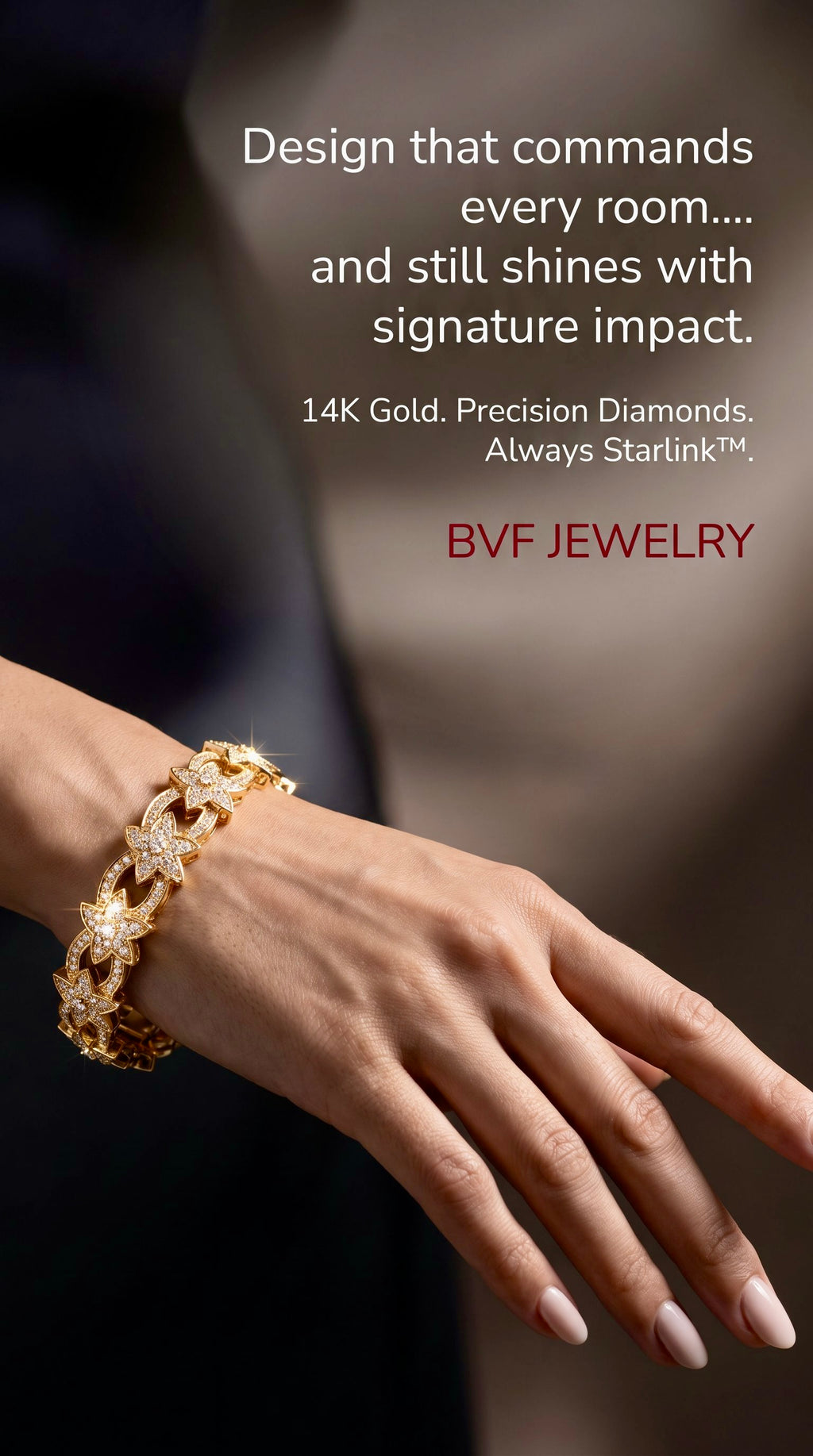 BVF Starlink Bracelet featuring signature star-link design and diamond detailing