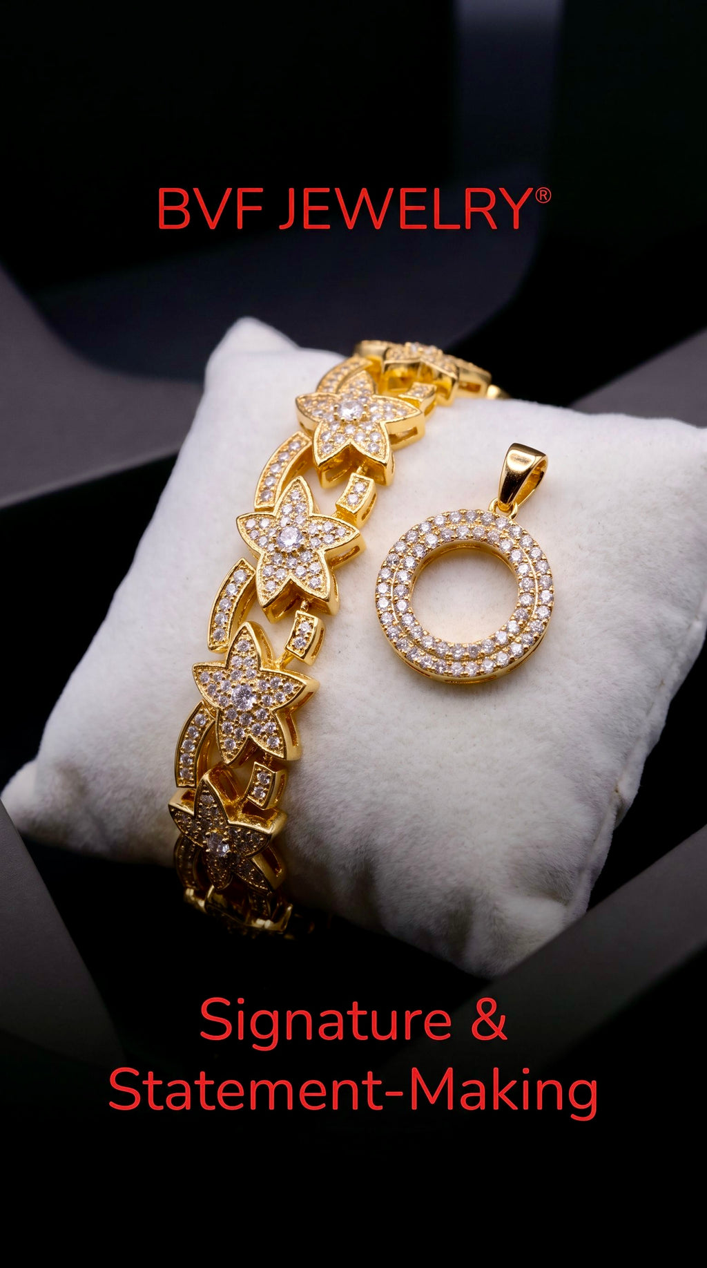 BVF Starlink Bracelet showing signature star-link design and removable photo pendant