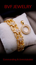 BVF Starlink Bracelet in solid gold with removable photo pendant